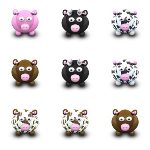 WE Love Cows icon sets preview