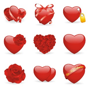 Valentine icon sets preview