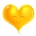 yellow,heart icon