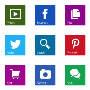Metro Style Vector icon sets preview