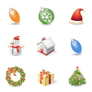 Xmas Festives icon sets preview