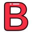letter, b, red, alphabet, letters icon