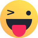 happy, tongue, wink, smiley, emot, reaction icon