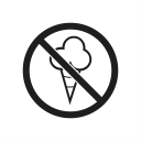 warning, prohibition sign, icecream, prohibition, prevention, prohibiting sign icon
