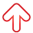 up, arrow, red, basic icon