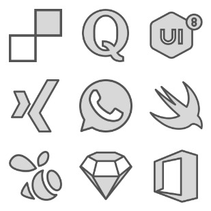 Brands Filled icon sets preview