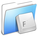 smooth, aqua, folder, font icon