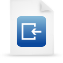 file, blue, document, paper icon