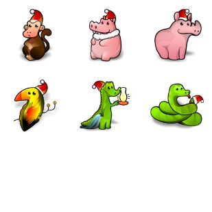 Jungle Bells icon sets preview