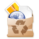 trash, full, recycle bin icon