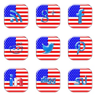 4th Of Jully Social icon sets preview