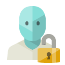 lock, user, open icon