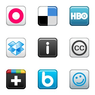 Social Bookmark icon sets preview