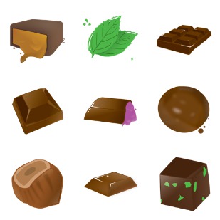 Chocolate icon sets preview