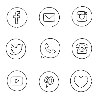 Social Set (round) icon sets preview