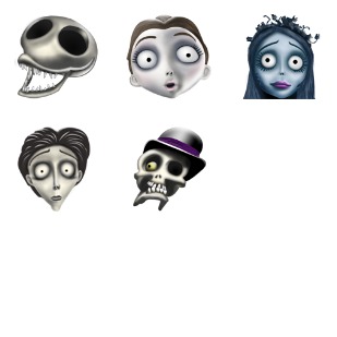Corpse Bride icon sets preview