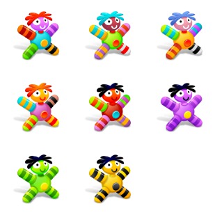 Cloth Dolls icon sets preview