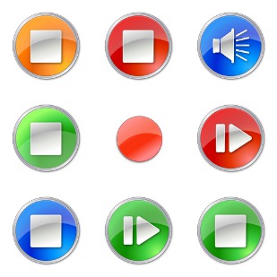Vista Style Play/Stop/Pause icon sets preview