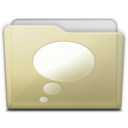 beige folder chats icon