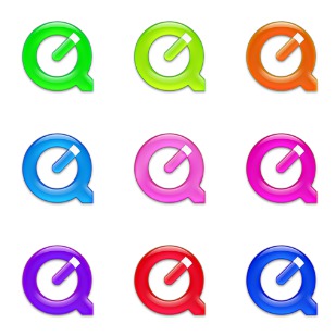 QuickTime Feat. Pink Sparkles icon sets preview