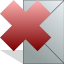message, mail, email, delete, letter, del, remove, envelop icon