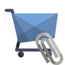 cart, shoping, attachment icon