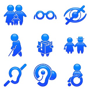 People And Disability icon sets preview