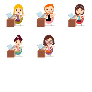 Callcenter Girls icon sets preview