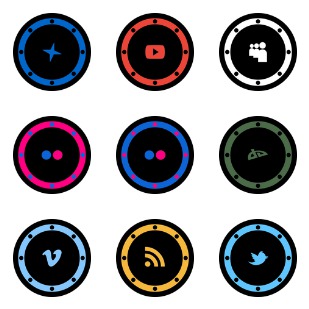 Social Network icon sets preview
