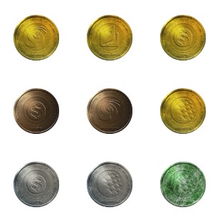 Payment systems - coins icon sets preview