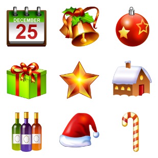 Christmas & New Year Icons icon sets preview