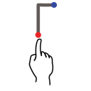 uppercase, f, letter, gestureworks, stroke icon
