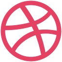 logo, network, social, dribbble icon