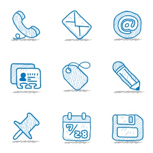 Sketchy Office Set icon sets preview