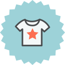 clothing, cloth, shirt, t-shirt, clothes, star, tshirt icon