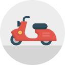 italy, motorbike, vespa, scooter, travel, transport icon