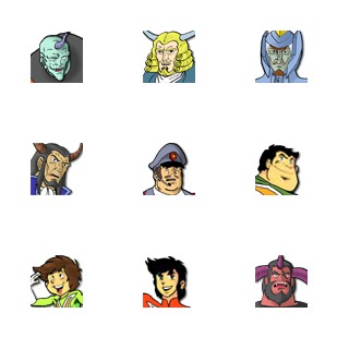 Voltes V Dark And Light icon sets preview