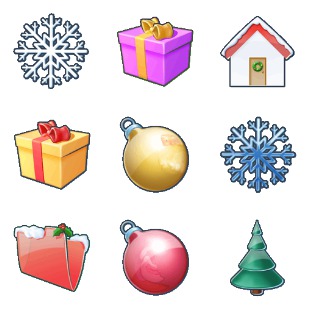 Xmas icon sets preview
