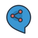 message bubble, communicate, share, resolutions, socialize, connection, talk icon