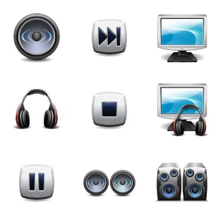 Multimedia icon sets preview