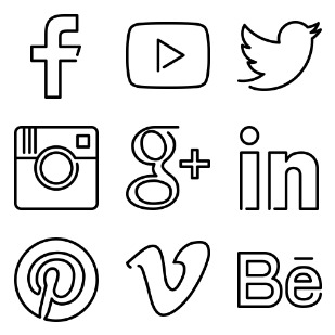 Social Media icon sets preview