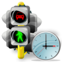Clock, Lights, Traffic icon