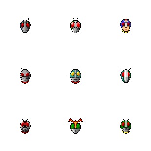Kamen Rider icon sets preview