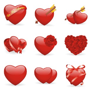 Valentines Love icon sets preview