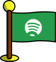 flag, networking, media, social, spotify icon