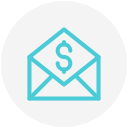 dollar, mail, money, email, sign icon
