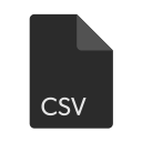 extension, format, csv, file icon