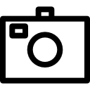 Photo camera frontal outline icon