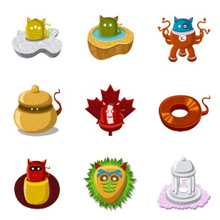 Basket Monsters icon sets preview