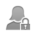 open, woman, user, lock icon